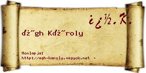 Ágh Károly névjegykártya